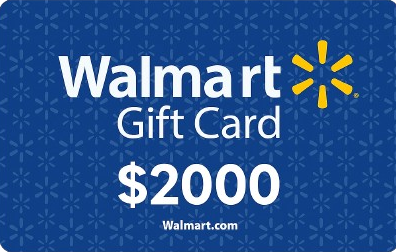 $2000 Walmart Gift Card